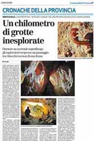 12-09-2007 Il Giornale di Vicenza-Un chilometro di grotte inesplorate.