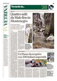 09-11-2007 Il Giornale di Vicenza-Quattro salti da Malo fino in Montenegro.